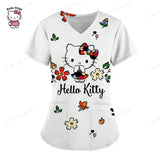 Hello Kitty Kawaii Nurse Scrub Tops