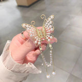 Butterfly Pearl Tassel Hairpin