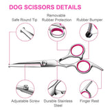 4pcs Dog Grooming Scissors Set with Safety Round Tip – Stainless Steel Scissors