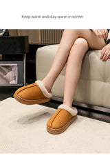 Fluffy Slippers for Men and Women: Winter Anti-Slip Fur Lined House Slippers