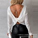 Long Sleeve Loose Twisted Knit Sweater