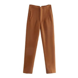 Women's High Waisted Casual Dress Trousers