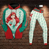 Disneys Ariel Hoodie + Yoga Pants Sports Suit