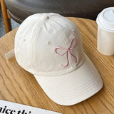 Sweet Bowknot Embroidery Baseball Hat