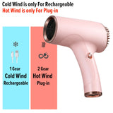 Portable Handy Hairdryer – 2600mAh Cordless Ionic Blow Dryer