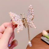 Butterfly Pearl Tassel Hairpin