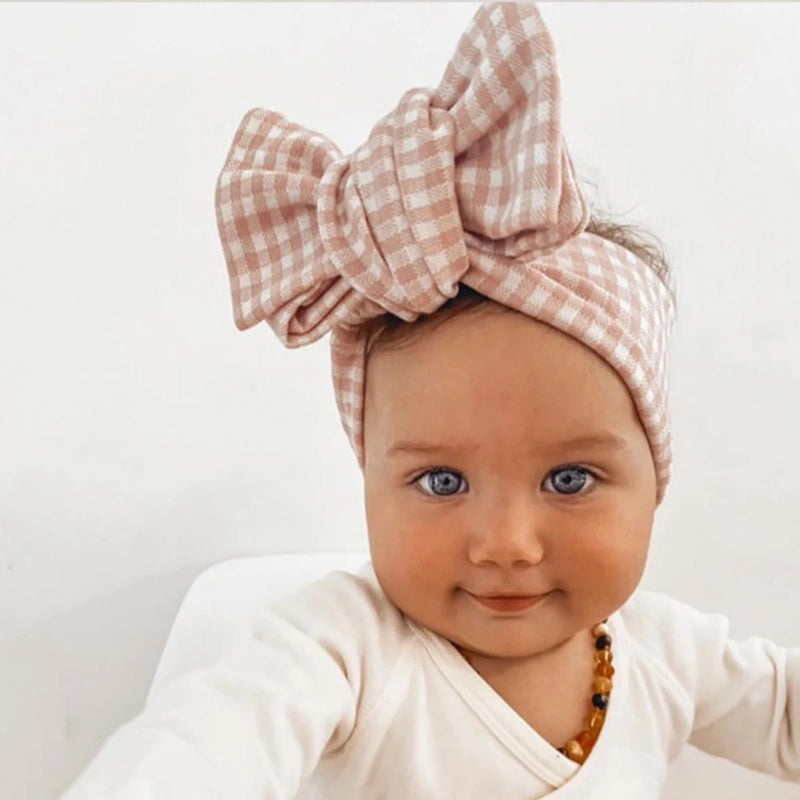 Bandeau Cute Plaid Print Bow Headband