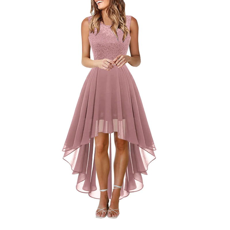 Elegant Chiffon Lace Evening Party Dress