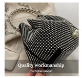 Luxury Shiny Diamond Drawstring Evening Vintage Clutch Purse