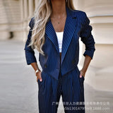 Long Sleeve Turn Down Collar Cardigan with Wide Leg Pants Set