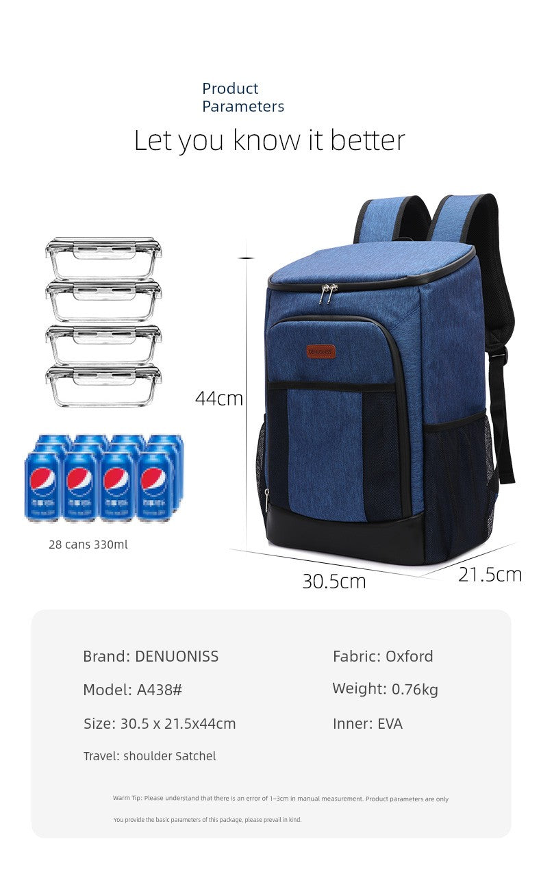 Double Shoulder Waterproof Picnic Cold Storage Bag