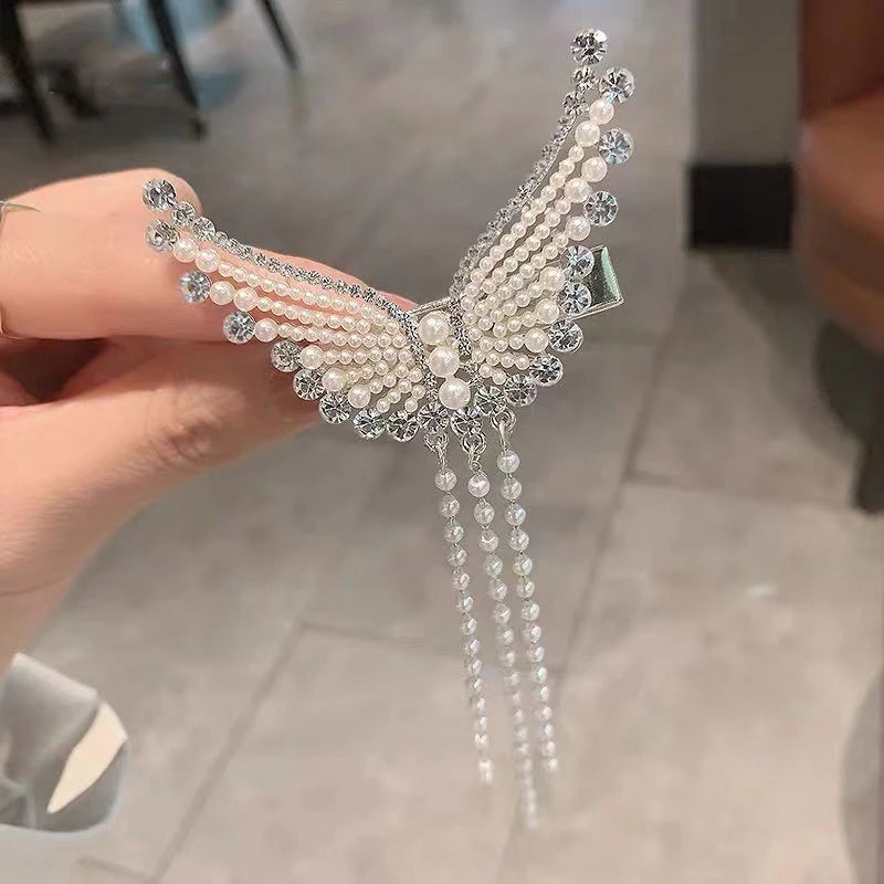 Butterfly Pearl Tassel Hairpin