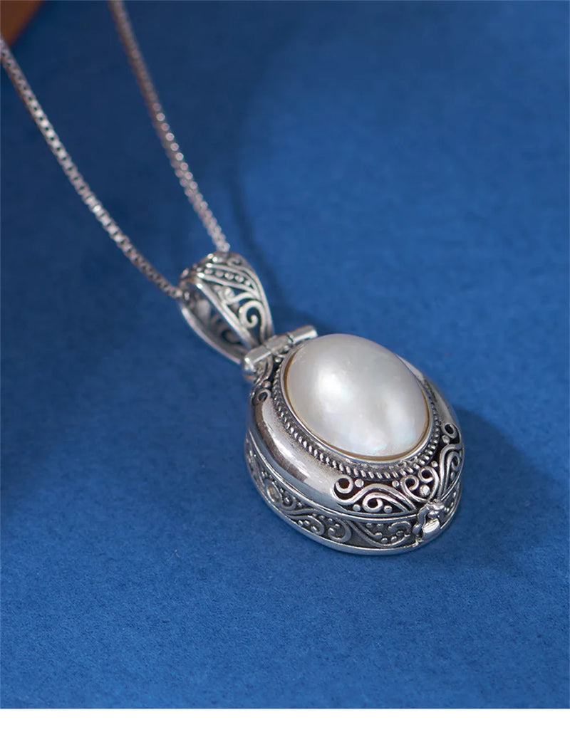 S925 Sterling Silver Pearl Pendant