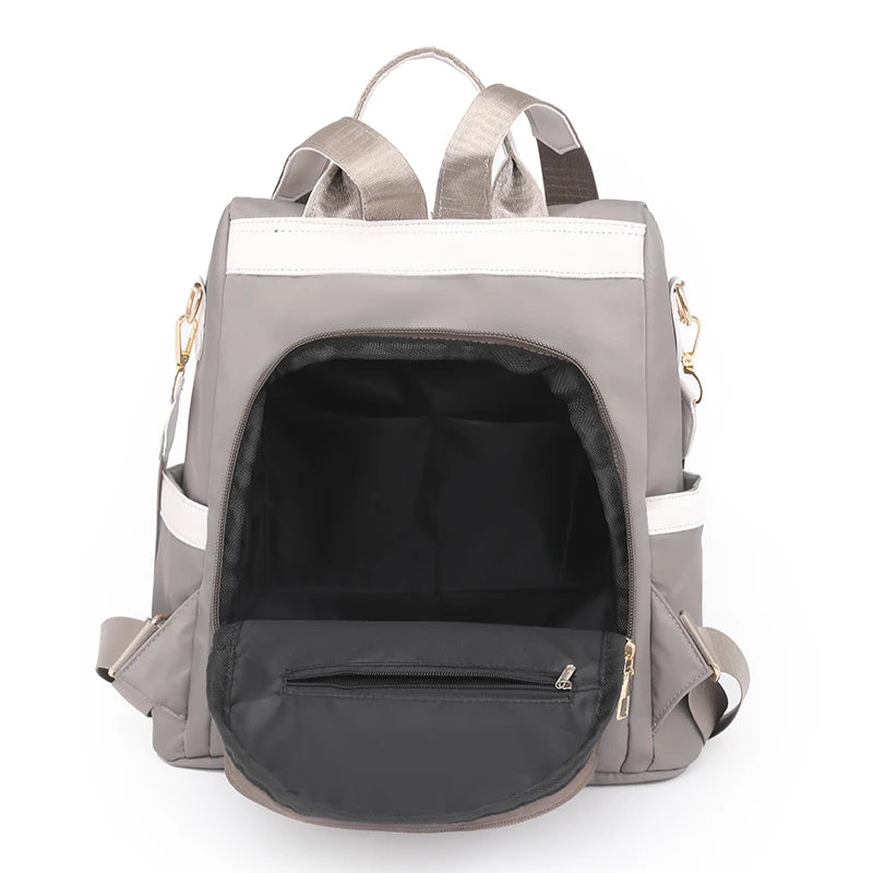 Casual Anti-Theft Backpack - Waterproof Fabric Fashion Shoulder Bag