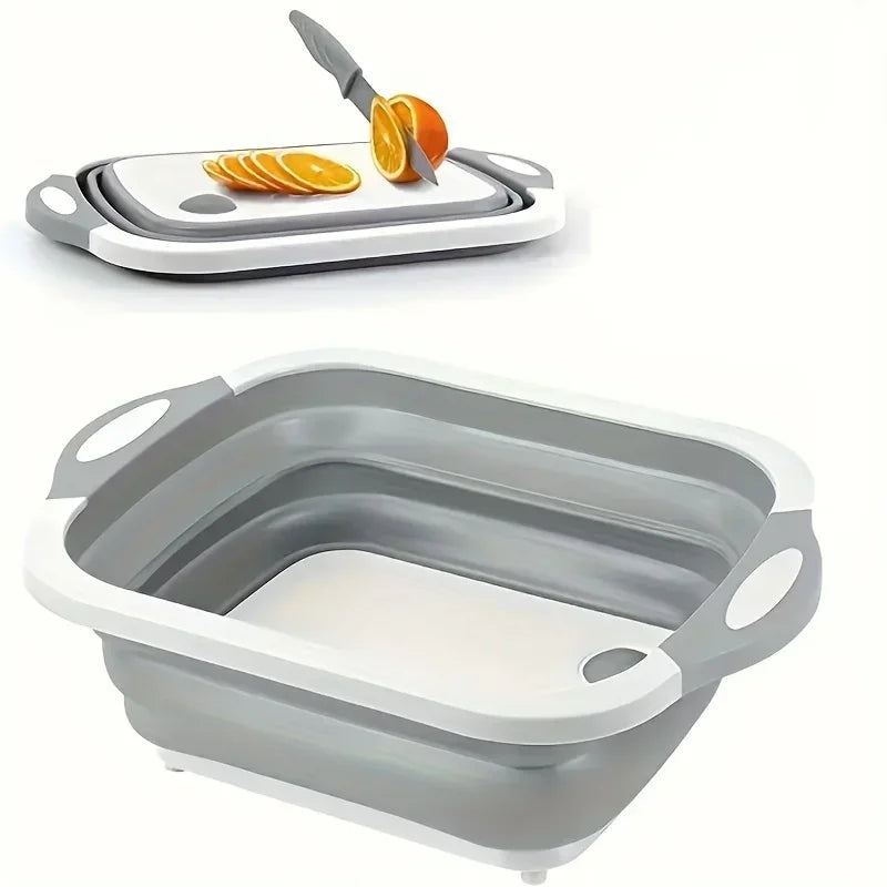 Foldable Chopping Board with Multifunctional Vegetable Bowl