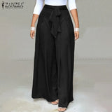 Elegant High Waist Solid Work Trousers