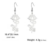 Lotus Flower Drop Earrings