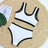 Ribbed Two-piece Bathing Suits - Summer Bikini Set