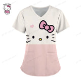 Hello Kitty Kawaii Nurse Scrub Tops