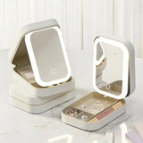 Makeup Storage Box With Led Light Mirror