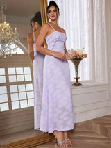 Purple Spaghetti Strap Dress - Elegant Maxi Dress