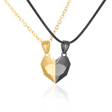 2PC/Set Fashion Magnet Necklace for Couple - Stainless Steel Heart Pendant