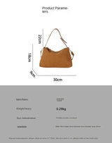 Suede Zipper Shoulder Bag