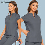 Fashion Stand Collar Scrub Tops for Women - Medical Uniforms