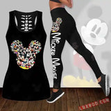 Mickey Mouse Hollow Vest and Leggings Yoga Suit