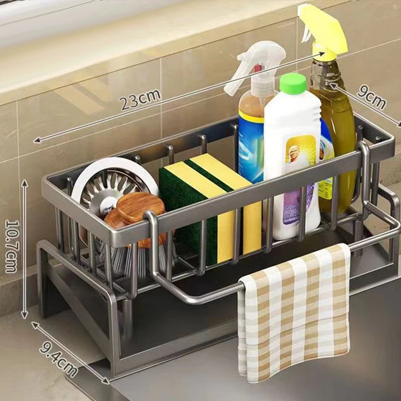 Kitchen Drain Rack Multi-Functional Sponge Cloth Detergent Storage Rack