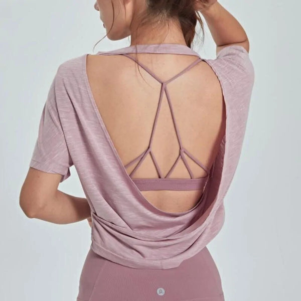 Open Back Sports Blouse - The Next Door Neighbor 