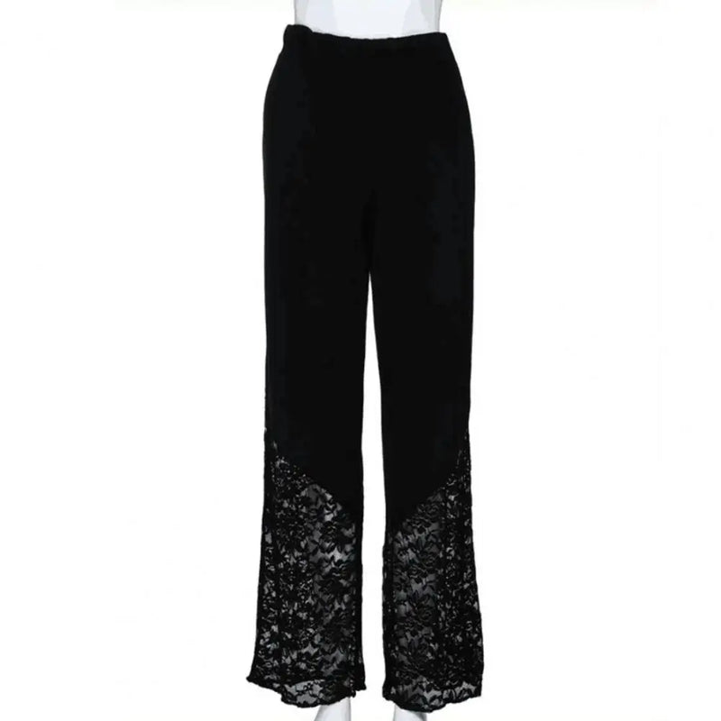 Wide Leg Flower Embroidery  Vintage Pants