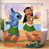 Stitch Bathroom Accessories Shower Curtain Set