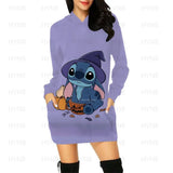 Disney Stitch Hoodie Dress – Cute Mini Sweater Dress