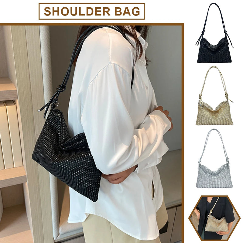 Diamond Shoulder Bag - Elegant Glitter Sling Bag