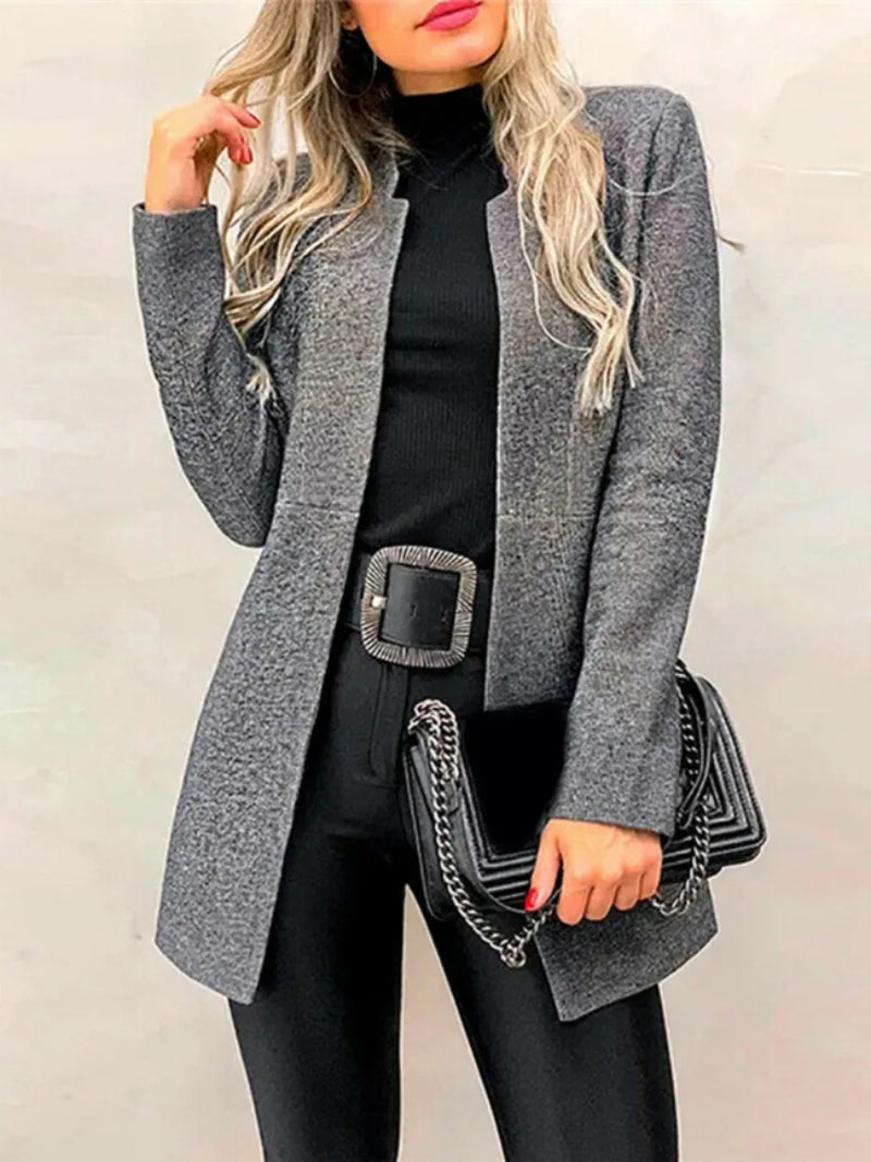 Women's Wool Blend Mid-Length Coat