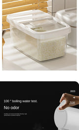 Large Capacity Rice Storage Box with Lid – Airtight, Transparent, Moisture-Proof & Insect-Proof Storage Container