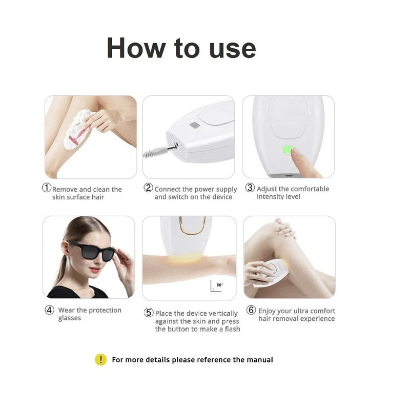 500,000 Flashes IPL Hair Removal Device