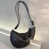 Crossbody Soft Leather Crescent Underarm Bag