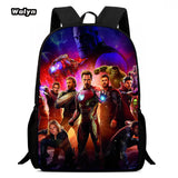 3-PCS Set Cartoon Anime Iron Man Kids School Backpack