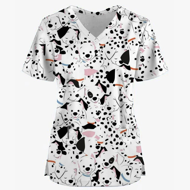 101 Dalmatian Printed Scrub Tops