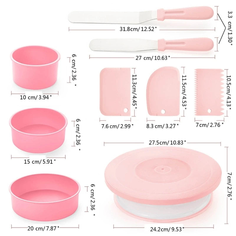 Pack of 9 Cake Decorating Accessory Set