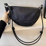 Crossbody Soft Leather Crescent Underarm Bag