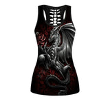 Gothic Dragon 3D Printed Tank Top+Legging Yoga Set