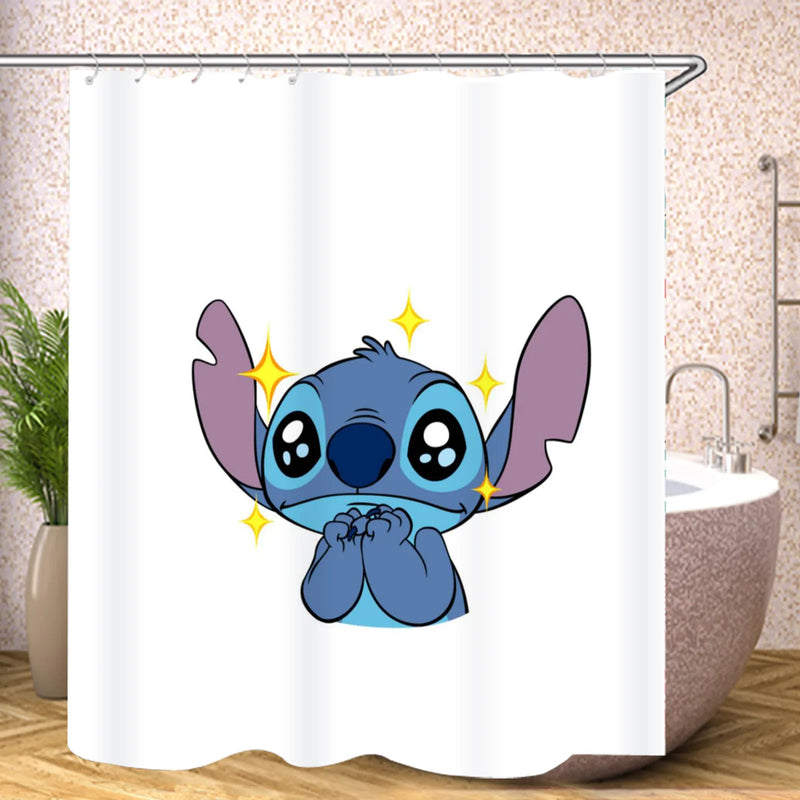 Stitch Bathroom Accessories Shower Curtain Set