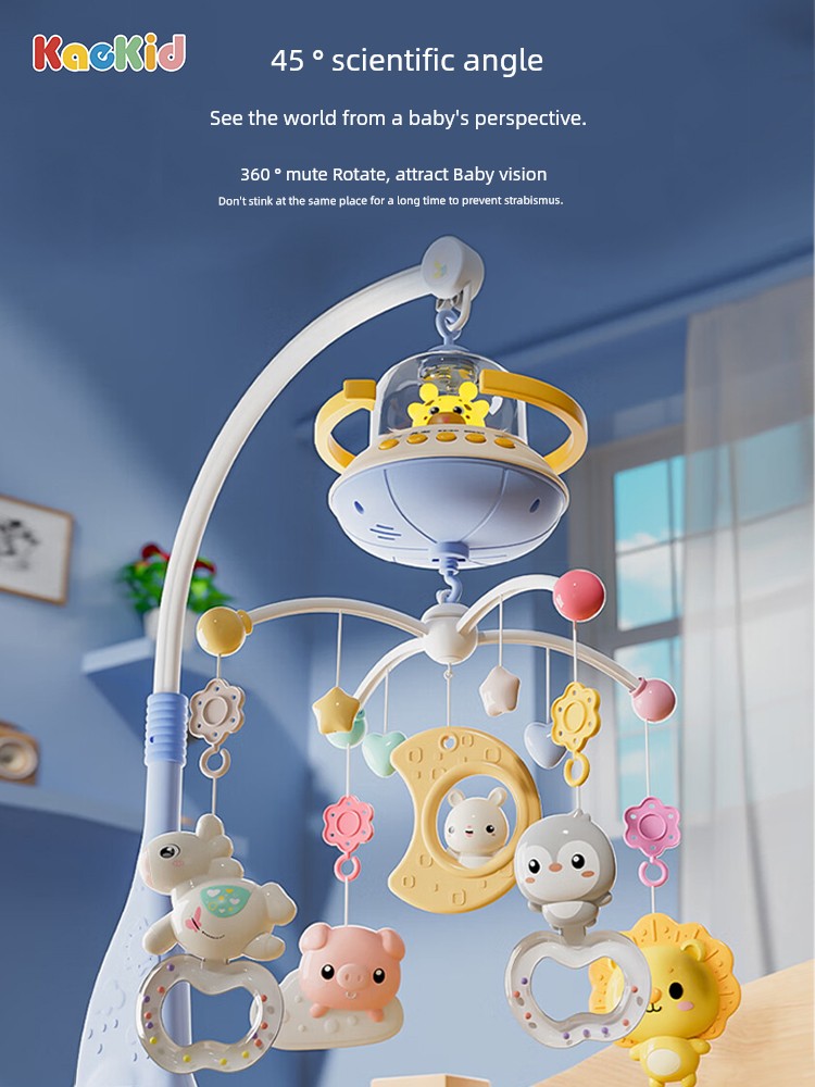 Baby Rotatable Music Educational Hanging Baby Bed Bell Mobile