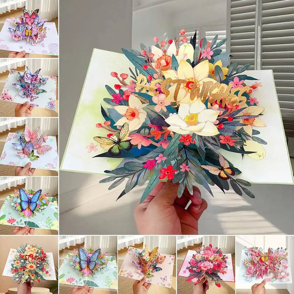 Exquisite 3D Butterfly Pop-Up Card