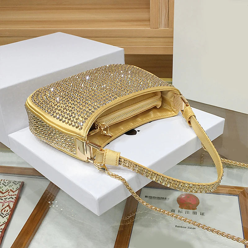 Evening Clutch - Elegant Rhinestone Handbag