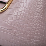 Soft Leather Luxury Designer Handbag - Crocodile Pattern