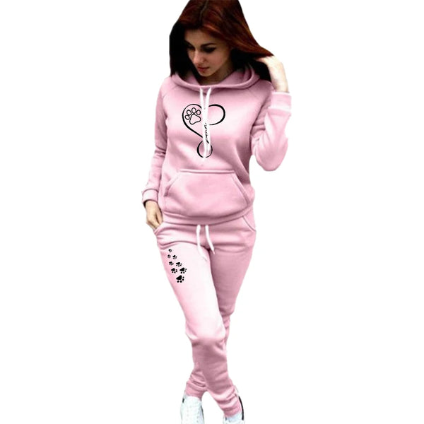 Autumn and Winter Women's Sportswear Jogging Set